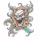 rage tattoo design idea