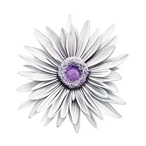 aster flower tattoo tattoo design idea