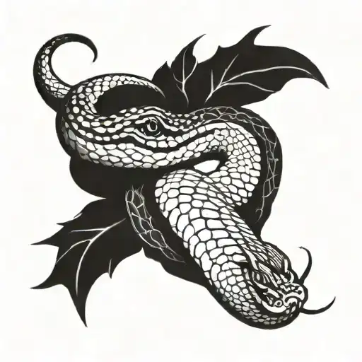 viper snake sleeve tattoo design idea