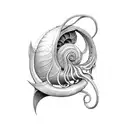 nautilus tattoo design idea