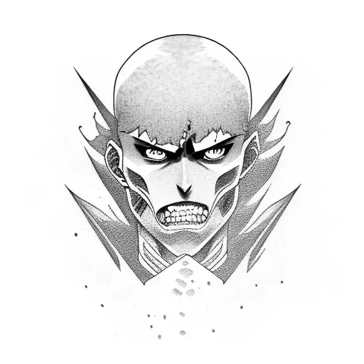 Eren Jeager Face tattoo design idea