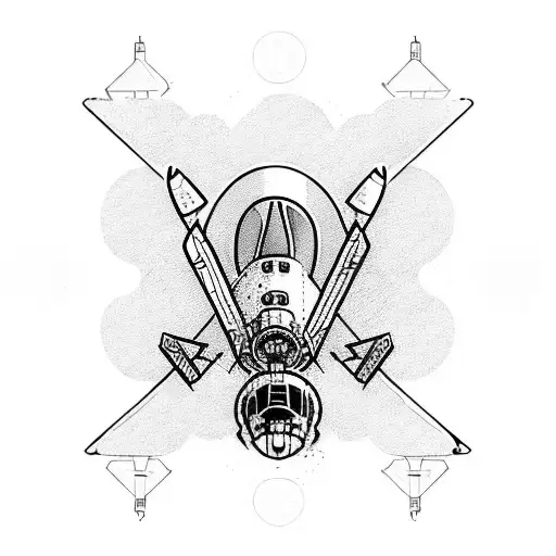 silent but deadly pilot aeroplane tattoo design idea