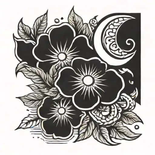 summer symbol tattoo design idea