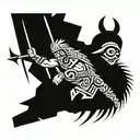 david vs goliath tattoo design idea