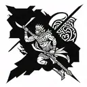 david vs goliath tattoo design idea