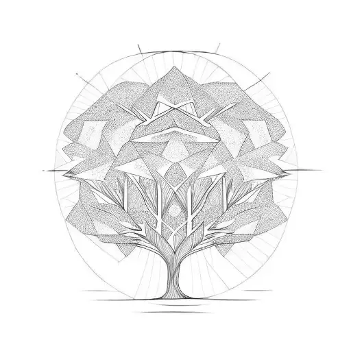 Knowledge tree tattoo design idea