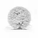 Knowledge tree tattoo design idea