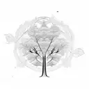 Knowledge tree tattoo design idea