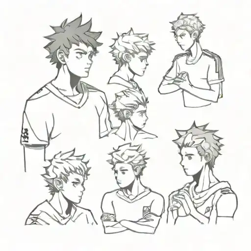 Haikyuu characters playing tattoo design idea