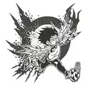 haikyuu spiking + fly tattoo design idea