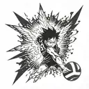 haikyuu spiking + fly tattoo design idea