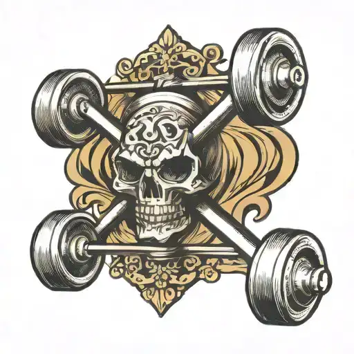 barbell cross tattoo tattoo design idea