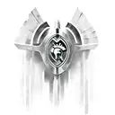 spartan with shield and spear front facing  tattoo design idea