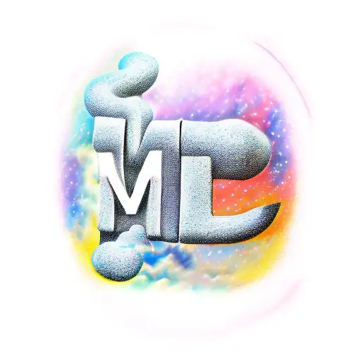 Letters M and D tattoo design idea