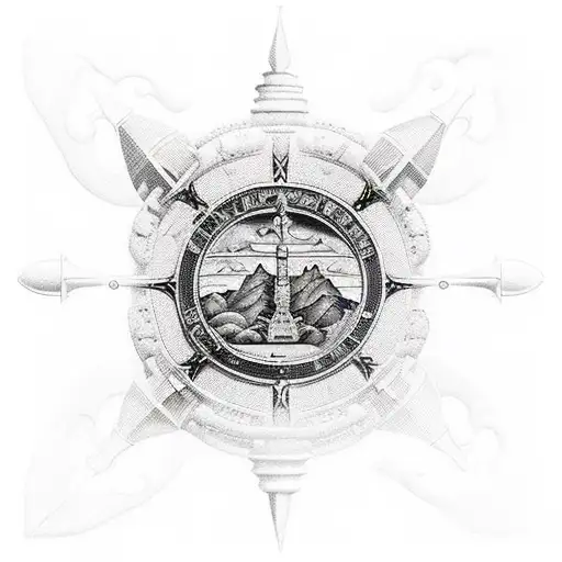 voyage en avion et le saint christophe , le saint patron et protecteur des voyageurs tattoo design idea