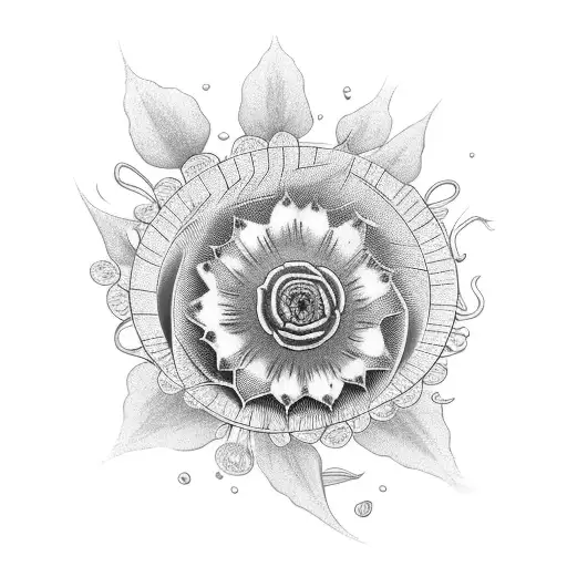 a flowering venus flytrap tattoo design idea