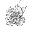 a flowering venus flytrap tattoo design idea