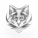 elements of space, drumming imagery, and subtle references to russian blue cat tattoo design idea