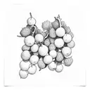 Aerial view of a vineyard with geometric grape clusters tattoo design idea