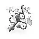 grape vine  tattoo design idea