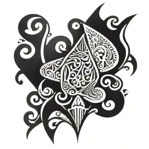 queen of spades tattoo design idea