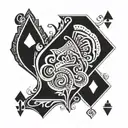queen of spades tattoo design idea