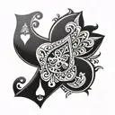 queen of spades tattoo design idea