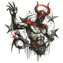 Samael becoming Lucifer tattoo design idea