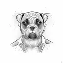 a human boxer fighter with quotes inspired by the song "the boxer" by Simon and Garfunkel tattoo design idea