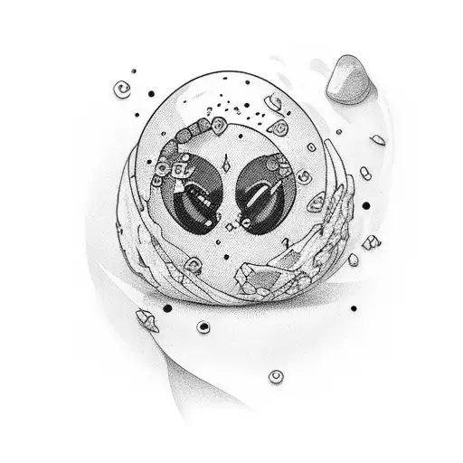 black mirror tattoo design idea