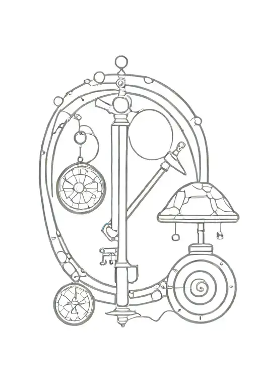 coraline key and looking stone tattoo design idea