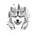 shiba inu tattoo design idea
