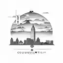 Columbus Ohio skyline tattoo design idea