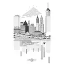 Columbus Ohio skyline tattoo design idea