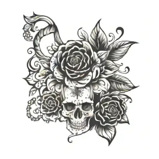 A tattoo design incorporating traditional tattoo motifs with elements of British culture, creating a unique fusion of styles tattoo design idea