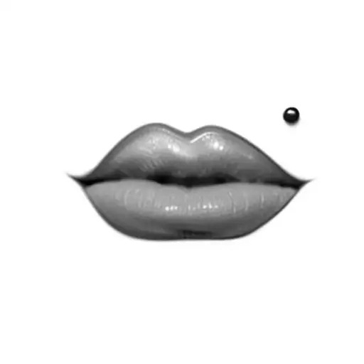 a woman's lips tattoo design idea