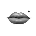a woman's lips tattoo design idea