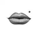 a woman's lips tattoo design idea