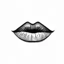 a woman's lips tattoo design idea