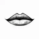 a woman's lips tattoo design idea