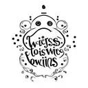 A minimalist tattoo of a wine bottle with the word 'happiness' written in Japanese characters, signifying the client's belief that wine brings joy. tattoo design idea