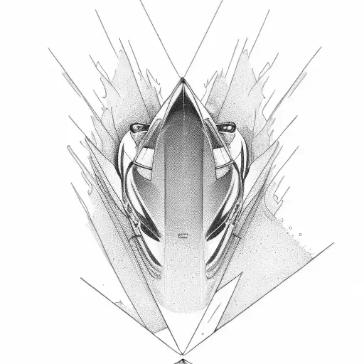 A minimalist design showcasing the iconic McLaren of James Hunt and the Ferrari of Nicky Lauda tattoo design idea