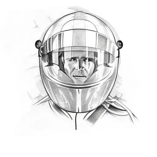 A sketch-style tattoo featuring the McLaren of James Hunt and the Ferrari of Nicky Lauda in action tattoo design idea