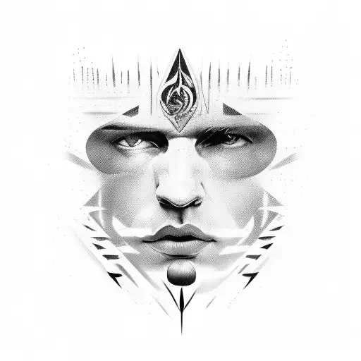 A cinematic scene inspired by the McLaren of James Hunt and the Ferrari of Nicky Lauda tattoo design idea