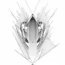 A minimalist design showcasing the iconic McLaren of James Hunt and the Ferrari of Nicky Lauda tattoo design idea