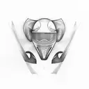 A minimalist design showcasing the iconic McLaren of James Hunt and the Ferrari of Nicky Lauda tattoo design idea