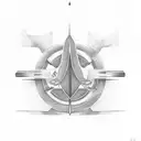 A minimalist design showcasing the iconic McLaren of James Hunt and the Ferrari of Nicky Lauda tattoo design idea