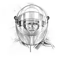 A sketch-style tattoo featuring the McLaren of James Hunt and the Ferrari of Nicky Lauda in action tattoo design idea