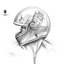 A sketch-style tattoo featuring the McLaren of James Hunt and the Ferrari of Nicky Lauda in action tattoo design idea