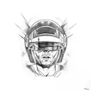 A sketch-style tattoo featuring the McLaren of James Hunt and the Ferrari of Nicky Lauda in action tattoo design idea